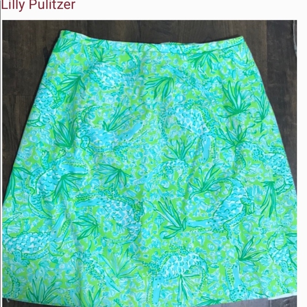 Lilly Pulitzer blue and green skirt.